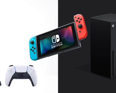 Abbildungen von PS5, Switch und der neuen Xbox.