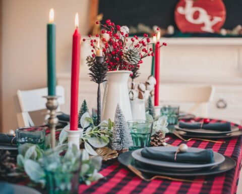 vegan christmas table